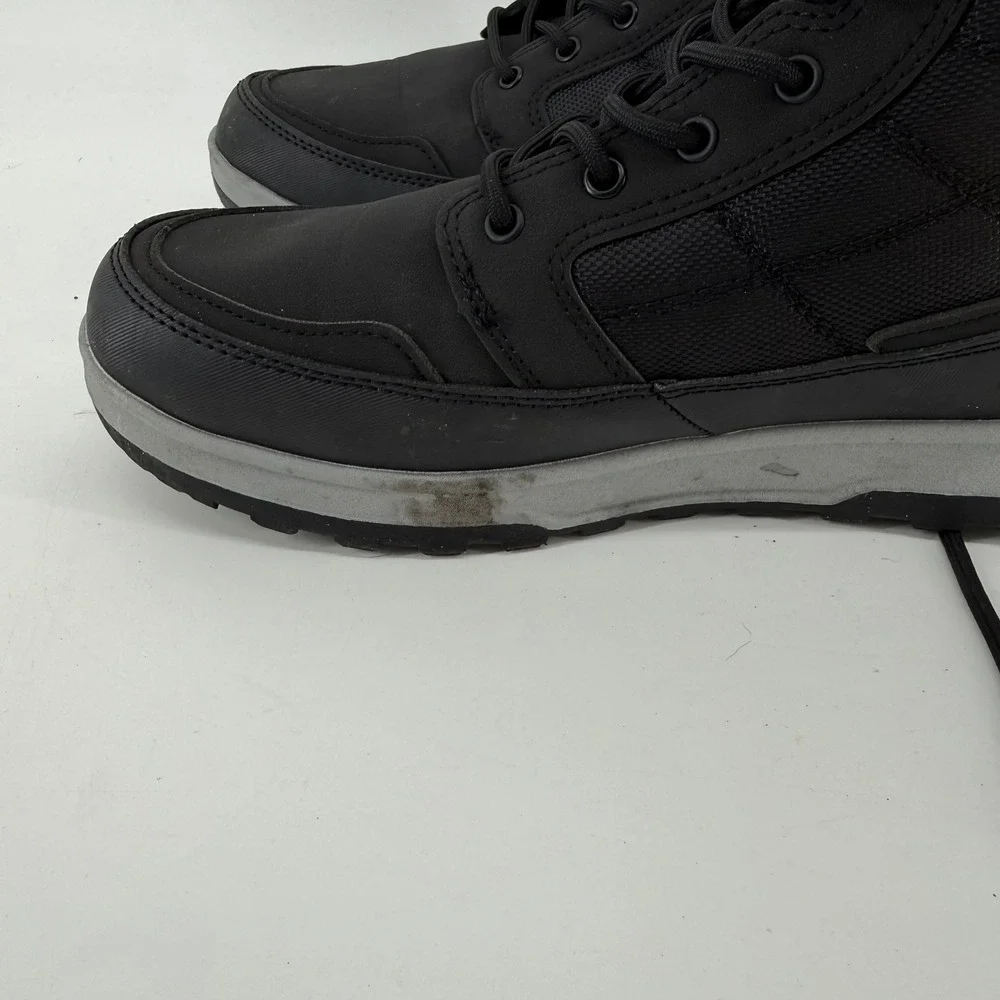 Weatherproof Mens Hiking Boots Black Grey High Top Lace Up Size 9‎